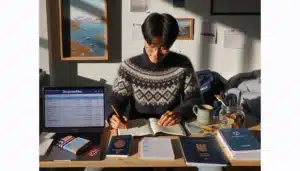 Young norwegian planning a gap year with budget cv and travel items